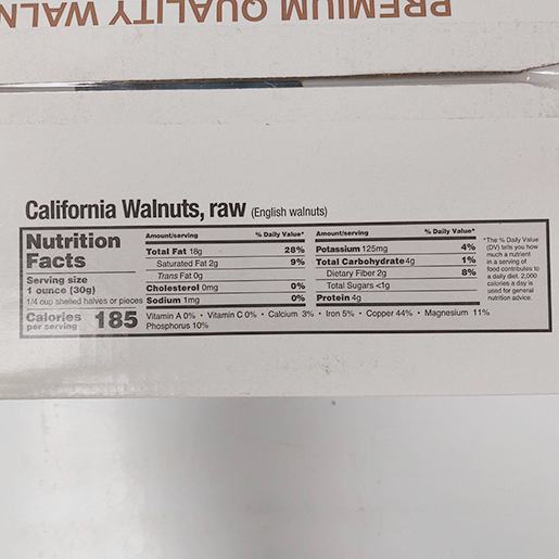 Walnut Lt Halves 22lb